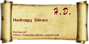 Hadnagy Dénes névjegykártya