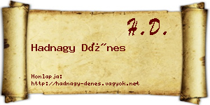 Hadnagy Dénes névjegykártya